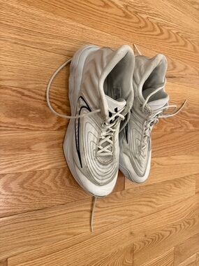 Nike White/Light Gray basketball Sneakers
